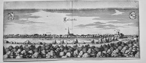 Calvörde Landkreis Börde echter alter Merian Kupferstich Erstausgabe 1654 - Picture 1 of 1