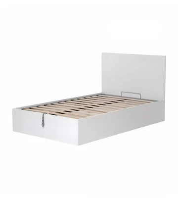 LETTO PIAZZA E MEZZA CONTENITORE "HI BOX" BIANCO 120X190 CM - Immagine 1 di 4