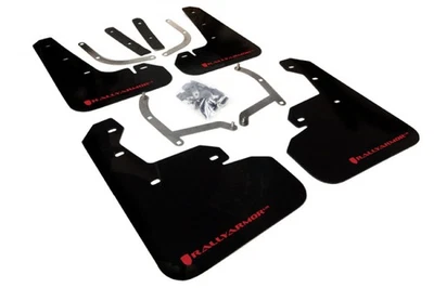 Rally Armor 17-23 Subaru Impreza UR Mud Flap Set with Red Logo – Fits 4D & 5D - Imagem 1 de 4