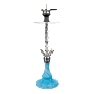 Edelstahlshisha Jookah Stainphony #07 Big Steel - Blue 4 Anschlüsse Kompletset - Bild 1 von 1