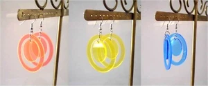 °° Ohrringe - oval - 5,2 x 3,5 cm - verschiedene Farben °° - Bild 1 von 10