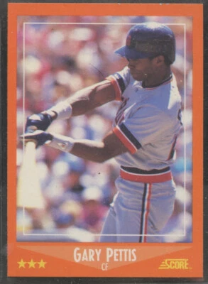 1988 Score Traded #38T Gary Pettis Detroit Tigers - Image 1 of 2