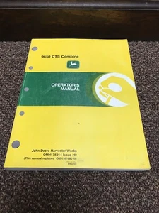 Genuine John Deere 9650 CTS Combine Operators Operation Manual - Picture 1 of 4