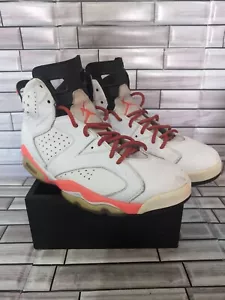 Air Jordan High Top Sneakers White Mens Size 12 Retro Infared 2013 - Picture 1 of 16
