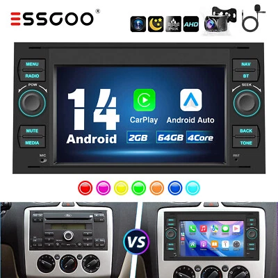Carplay Android 14 2+64G Autoradio GPS NAVI KAM Für Ford Focus Transit MK7 S-Max - Bild 1 von 4