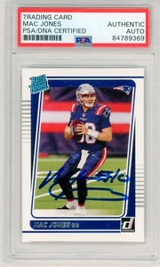 Mac Jones Signed Auto 2021 Donruss Rated Rookie Rc Card PSA/DNA - Picture 1 of 1