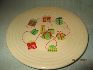 Esclusivo REGALI DI NATALE Fiesta Ware Belk 9" piatto pranzo NOS Made in USA - Foto 1 di 4