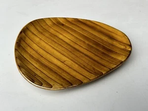DE COLECCIÓN Grandjean-Jourdan VALLAURIS ""madera falsa"" Años 70 plato de cerámica - Imagen 1 de 8