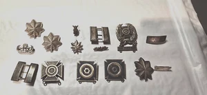 LOT OF STERLING MILITARY BADGES VINTAGE RARE FIND ALL MARKED SEE VIDEO OVER 80g - Picture 1 of 15