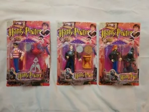 Set Of 3 Vintage 2001 Harry Potter KNOCK OFF Action Figure NEW MOC Insanely RARE - Picture 1 of 18