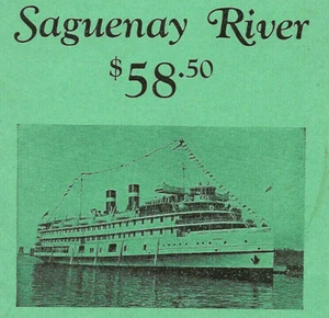 Brochure crociera sul fiume Saguenay circa 1930 - Canada Steamship Lines-H.E. Sweezey - Foto 1 di 5