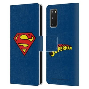 OFFICIAL SUPERMAN DC COMICS LOGOS LEATHER BOOK WALLET CASE FOR SAMSUNG PHONES 2 - Picture 1 of 15