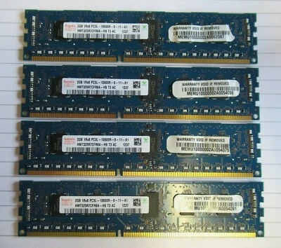 Hynix HMT325R7CFR8A-H9 8GB (4x2GB) PC3-10600 DDR3 ECC CL9 240P DIMM 1.35V Memory - Image 1 of 3