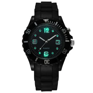 Reloj de pulsera de cuarzo de silicona LED coloridos números arábigos intermitentes para niños y niñas - Imagen 1 de 12