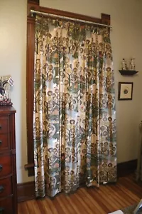 HANDMADE LINED DRAPERY PANELS 54X84 COUNTRY BARN AMISH SHEEP - Picture 1 of 11