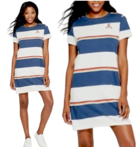 Junk Food Clothing T-Shirt Kleid Kurzarm weit gestreift blau weiß Größe S - Bild 1 von 8