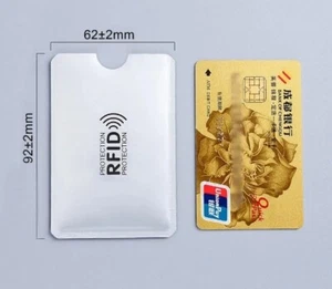 2 pz Porta Carte di Credito RFID Custodia Protezione Card in alluminio Bancomat - Foto 1 di 4