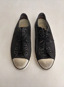 Converse X John Varvatos All Star Low Top Multi Eyelet Sneaker Black Leather 8US - Picture 1 of 11