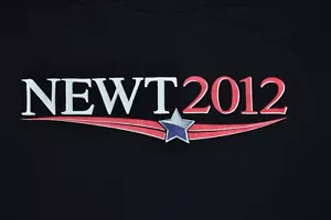 t-shirt xlarge newt gingrich 2012 presidential politics 23.5 inches pit to pit - Picture 1 of 3