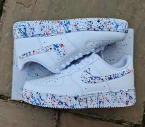 Air Force 1 Custom Puerto Rico Splatter rot/blau Herren 10,5 eBay User: percip20 - Bild 1 von 20