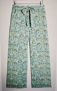 NWT $118~MAEVE by ANTHROPOLOGIE ISLAND WIDE LEG PANTS GREEN MOTIF WOMENS SIZE 4 - Bild 1 von 15