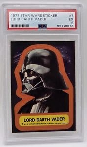 1977 Star Wars Sticker #7 Lord Darth Vader PSA EX 5 - Picture 1 of 2