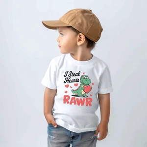 Dinosaur Love Valentine's Day Toddler T-shirt for boys - Picture 1 of 21