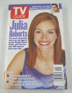 TV Guide magazine JULIA ROBERTS COVER Murphy Brown finale Cher May 16 1998 issue - Imagen 1 de 3