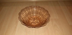 Obstschale Kirschen Schale Glasschale rosa Vintage 50er Jahre Deko - Bild 1 von 9