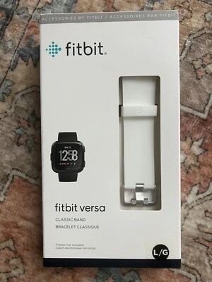 Fitbit Versa классический группы только белый большой L совершенно новый - Изображение 1 из 4