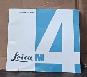 Vintage Leica M4 Original Manual - NOT A REPRINT *EXC - Bild 1 von 7