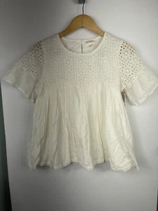 NWT Cat & Jack Girl's Top Lace Tunic Sz XL White - Picture 1 of 6