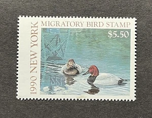 WTDstamps - 1990 NEW YORK - LotP - State Duck Stamp - Mint OG NH - Picture 1 of 2