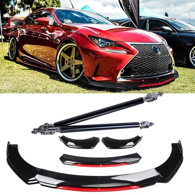 For Lexus IS250 IS350 IS300 F-Sport Front Bumper Lip Chin Splitter Strut Rods G Foto 1 de 4