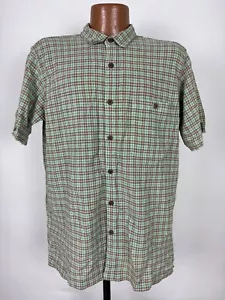 Patagonia Organic Cotton Shirt Men L Tight Gauze Mint Outdoors Travel Textured - Picture 1 of 17