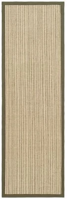 Corredor de sisal Safavieh fibra natural beige/verde 2' x 8' Foto 1 de 3