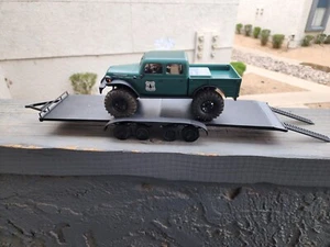 1/24 Scale 3D Printed Quad Axle Trailer Kit – ABS – Black, Silver, or White - Picture 1 of 4