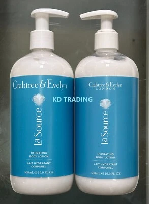 (2-Pk) Crabtree & Evelyn LONDON ~ LA SOURCE Satin-Soft Hydrating BODY LOTION - Image 1 of 4