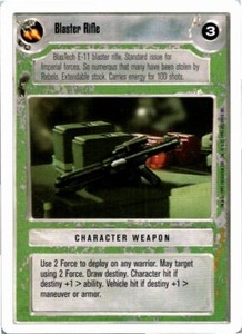 Star Wars White Border CCG Card Blaster Rifle 
