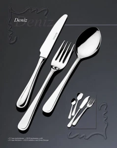 Messer Gabel Besteckset Bestecke  Edelstahl 12 Personen 90 Teile Holzkiste - Bild 1 von 1