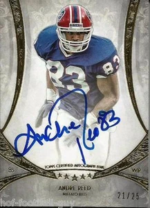 ANDRE REED SIGNED TOPPS 5 STAR FOOTBALL CERTIFIED AUTO~FOOTBALL HOF AUTO~21/25 - Picture 1 of 2