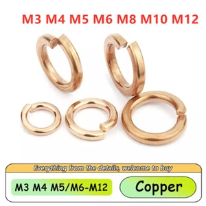 M3-M12 Copper Spring Washer Square Lock Washer Spring Washer DIN 127 Metric - Picture 1 of 20