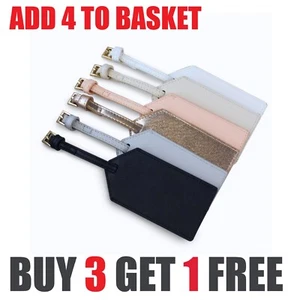 PU Leder Gepäckanhänger Gepäckkoffer Etiketten Flughafen Reisekennung Urlaub - Bild 1 von 12