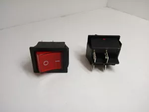2 Pcs Lot Pack KCD4 16A 250V AC 20A 125V Red Light Rocker Boat Switch 4 Pins 2Po - Picture 1 of 12