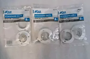 Blue Hawk Set di 3 flangia per asta armadio bianca adatta per 1 3/8 pollici Asta diametro 0019179 - Foto 1 di 4