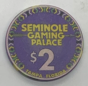 Seminole Gaming Palace - $2 Casino Chip - Tampa FLORIDA FL - Bild 1 von 4