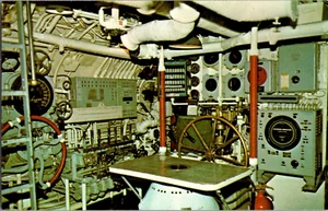 Postcard Control Room USS Cobia Submarine Chrome Unposted - Picture 1 of 2