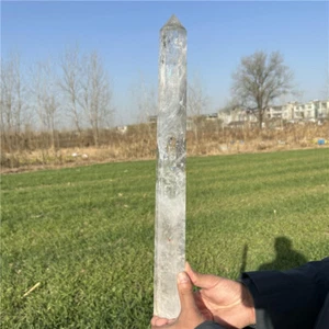 3.23LB Natural Clear Quartz Obelisk Reiki Crystal Wand Point Tower Crystal Decor - Picture 1 of 12