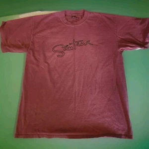 vintage official Carlos Santana guitar rock star 100% cotton t-shirt size L/XL - Picture 1 of 4