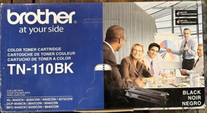 Genuine OEM Brother TN110BK Black Toner Cartridge IN FACTORY-SEALED BOX NIB - Picture 1 of 1